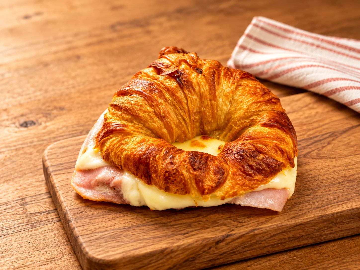 Croissant de jamón y queso